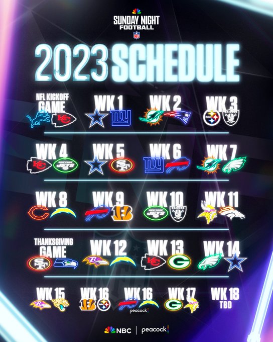 The complete Thursday Night Football schedule for 2023 NFL Season