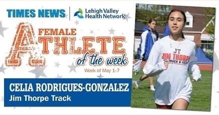 JTOlympians's tweet photo. Congratulations to our Times News/Lehigh Valley Health Network Female and Male Athlete of the Week: Celia Rodrigues-Gonzalez and Ryan Bailor! Congratulations guys! https://t.co/EwUheuPwSc