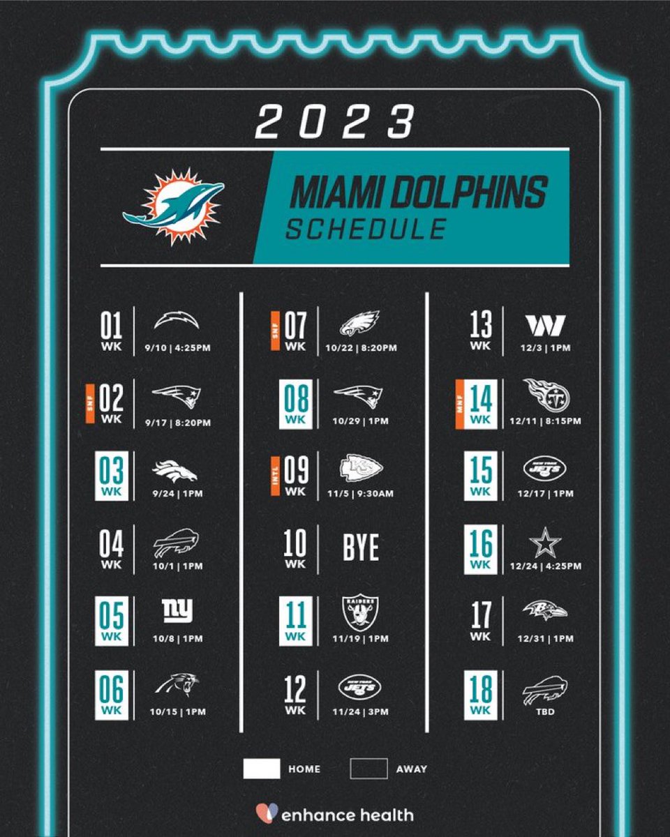 King of Phinland🐬👑 on Twitter "Full Dolphins 2025 schedule🍿"