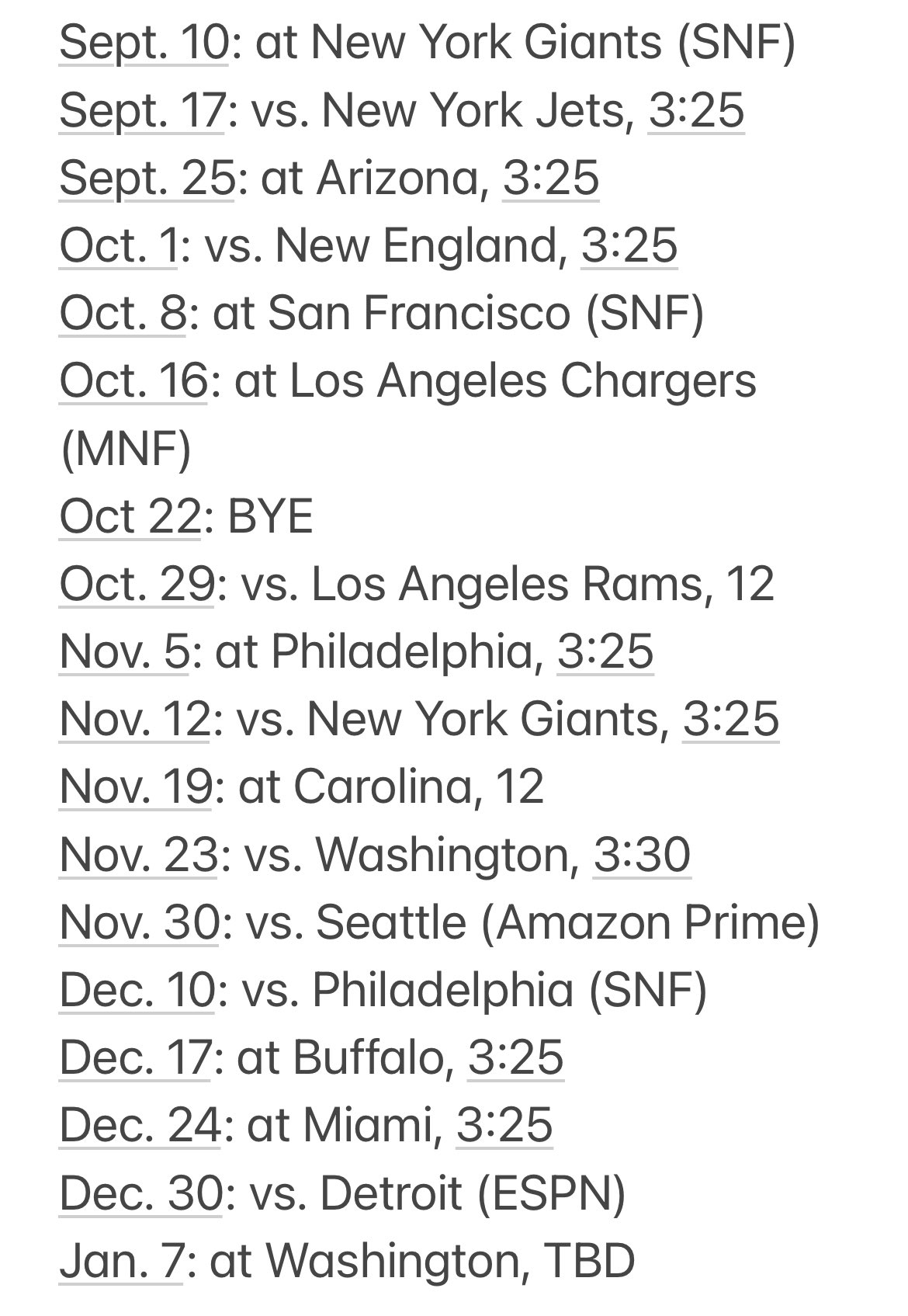 cowboys schedule espn