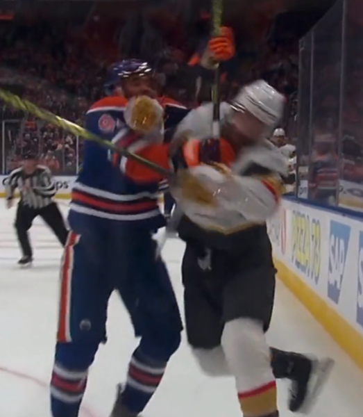 amusingentleman's tweet photo. @ThorntonTrading @Sid_Seixeiro Guessing you forgot about this crosscheck to the face - that came AFTER the period had ended. Don't defend a player who is known throughout the league for his cheapshot, dirty play. https://t.co/RoympoHDgo
