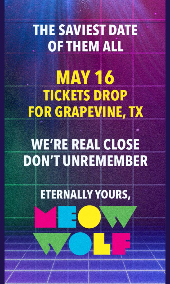 MeowWolfFan1's tweet photo. omG it's happening! Everybody stay calm! STAY F*̶̡̜͙͍̱̊̇̐͂̊#̵͕̖̉͐͂̊̀̑̔̿͝%̴͈̊̈́̏͛̚!̷̣̰̻͙̖̫̤̰̲͂̄͝+̶̫͙͉̼́͑̃̀̓̄͋̆̽¡̵̘̮̣̪̹̦̮̬̓́̃̀̈́͋͘ CALM! #dfw #meowwolf #texasportals #savethedate https://t.co/IsXTv73EWR