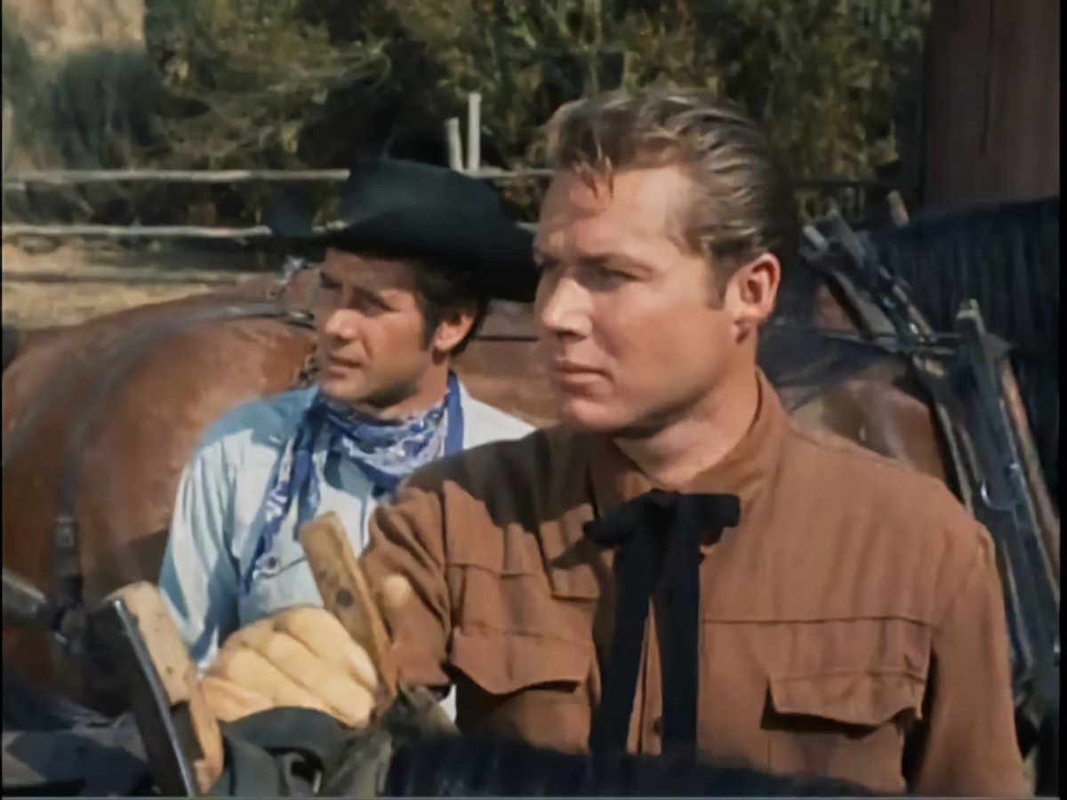 Gemini_53's tweet photo. #RobertFuller as #JessHarper &amp; #JohnSmith as #SlimSherman in #Laramie #DailyCowboy https://t.co/7W5Xi7RxhJ