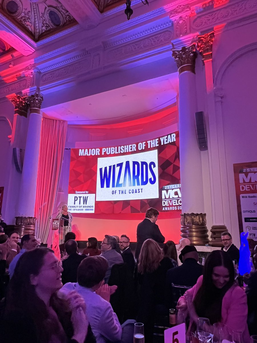 Although we didn’t win an award, super proud to be a part of <a href="/MCV_DEVELOP/">MCV/DEVELOP</a> awards tonight with <a href="/Wizards/">Wizards of the Coast</a> ❤️