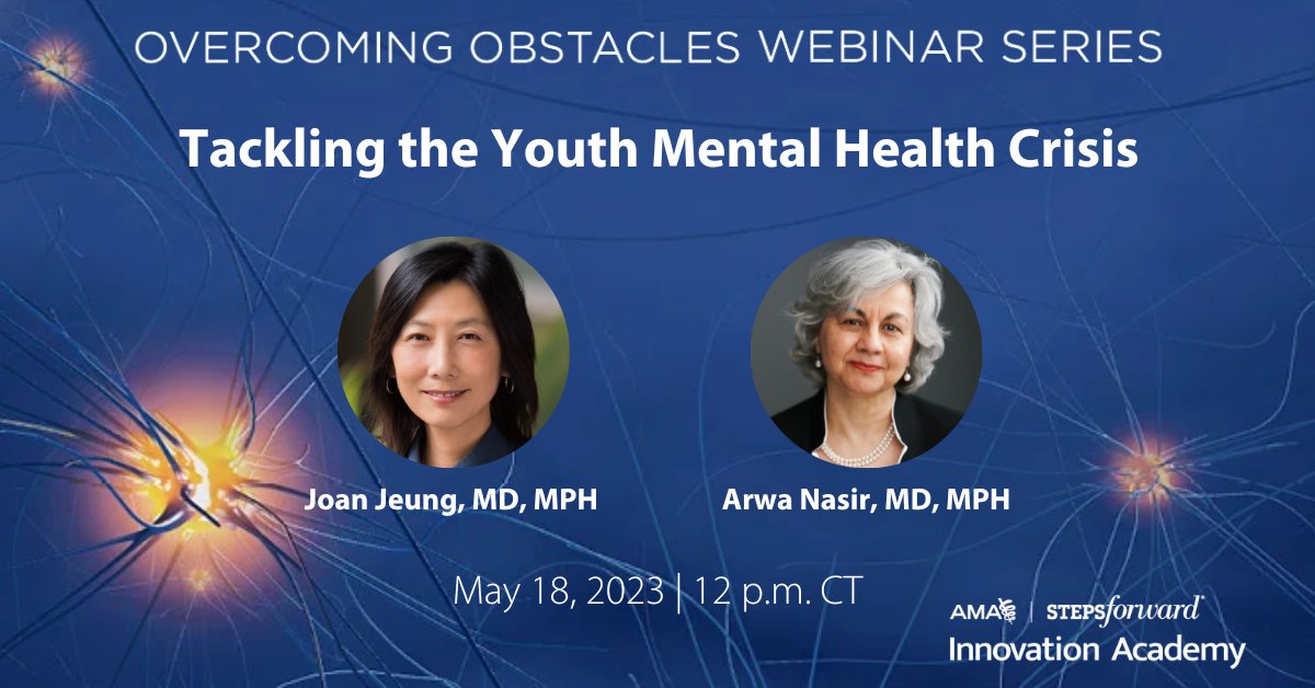 May is #MentalHealthAwareness Month, and this #BHI Collaborative and #AMAStepsForward Innovation Academy LIVE discussion will address the pandemic’s impact on youth #mentalhealth. Register today and join us on May 18. spr.ly/6015OeTnL