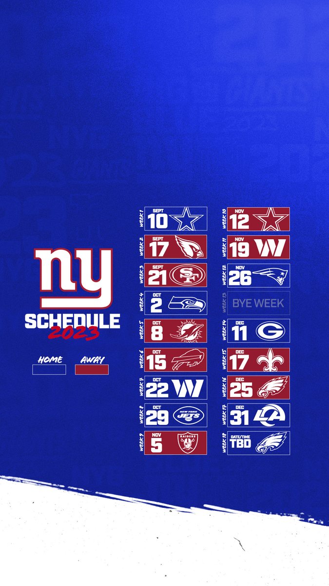 ny giants schedule 2023