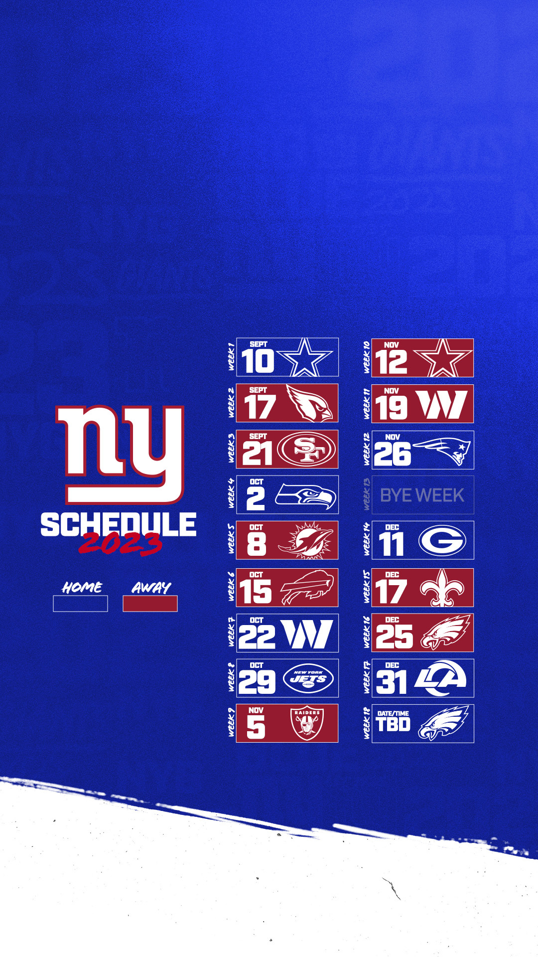 New york deals giants schedule 2020