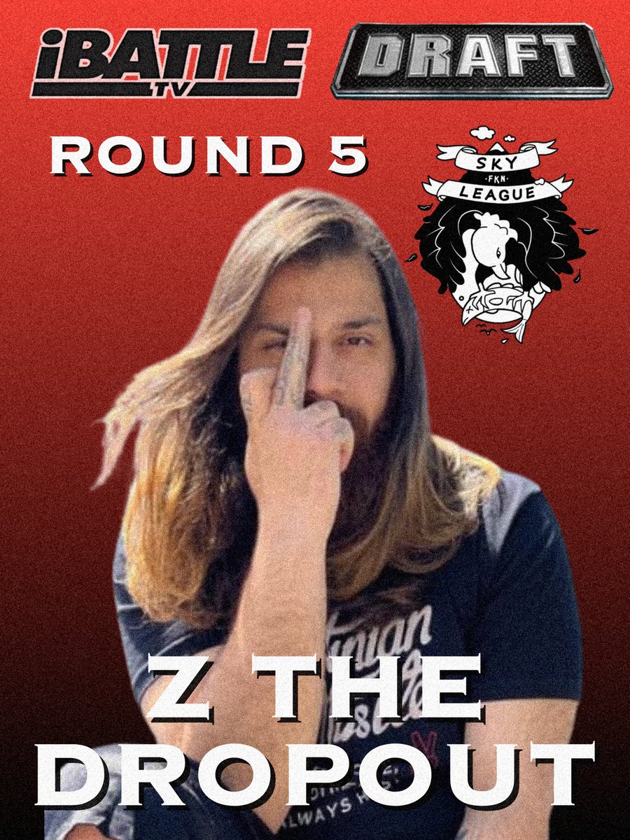 AllThingsBatRap's tweet photo. Round 5 of the @ibattletv Draft..
#WaterLeague selects KING YOSHIMITSU (@TheKingYoshi_)
#SkyLeague selects Z THE DROPOUT (@zthedropout)
#iBattleDraft https://t.co/gffgCB5bGS