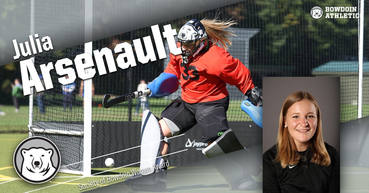 The Society of Bowdoin Women Award goes to the student who shows unselfish support of their own team(s) and Bowdoin Athletics through sportsmanship, effort, and teamwork. This year’s recipient is Julia Arsenault of @BowdoinFH @bowdoinfieldhockey #GoUBears #AwardUBears