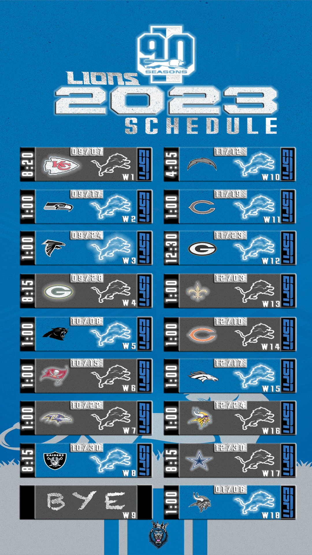 detroit lions 2023 schedule