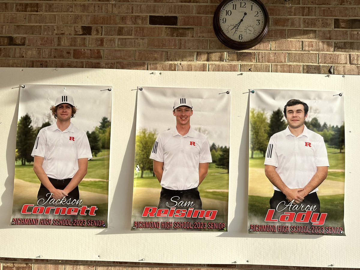 Red Devil senior golfers lead the team to victory tonight over Centerville 158-179. Medalist was Ryder Cate with a 35. <a href="/RHSRedDevils/">Richmond Athletics</a> <a href="/indianahsgolf/">Indiana HS Golf</a> 

Jr. Ryder Cate 35 🏅
Senior Sam Reising 41
Senior Jackson Cornett 41
Jr. Rylen Johnson 49
Fr. Tyler Hahn 41
Senior Aaron Lady 44