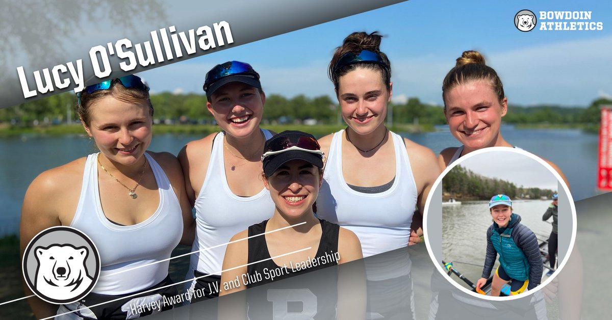 The Harvey Award for Club Sports Leadership is our next award and it goes to Lucy O’Sullivan of @BowdoinRowing #GoUBears #AwardUBears