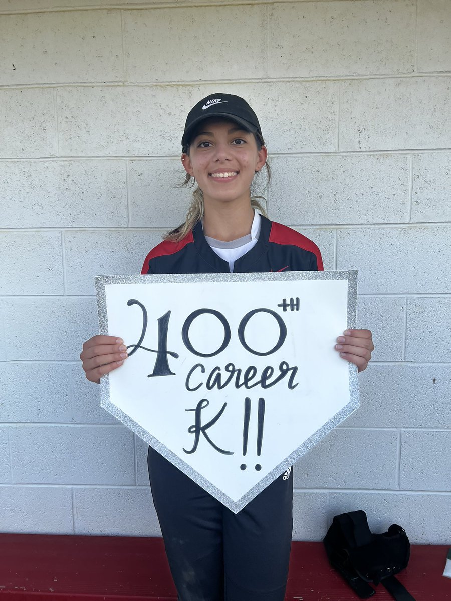 Hit 100 Ks for the year and 400 Ks for my HS career at Lenape.! Thanks to my teammates and coaches for the support.