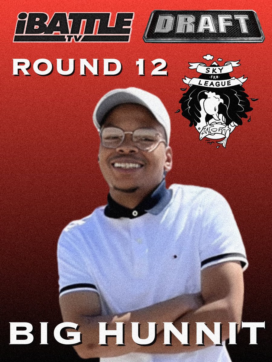 AllThingsBatRap's tweet photo. Round 12 of the @ibattletv Draft..
#WaterLeague selects JENKS (@Jenksdoe)
#SkyLeague selects BIG HUNNIT (@BigHunnit216)
#iBattleDraft https://t.co/5gi3bR3IQy