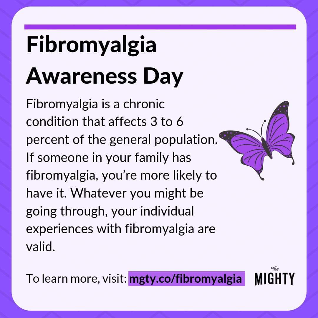 May 12 is #FibromyalgiaAwarenessDay
I live with 24x7 chronic pain, I live with #fibromyalgia.
Educate yourself about invisible disabilities, be kind to the pain you cannot see.
#Fibromialgia #fibrofog #spoonie