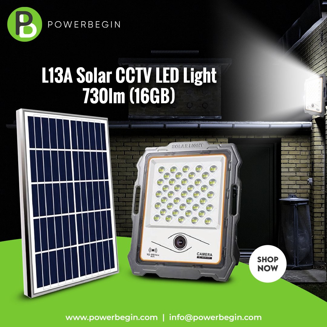 power_begin's tweet image. Keep an eye on your property day &amp;amp; night with the L13A Solar CCTV LED Light 730lm (16GB)!🔦 
This powerful, energy-efficient security solution is perfect for any outdoor space.👀
👉powerbegin.com/product/l13a/ 
#PowerBegin #solarenergy #energyefficiency #LEDlighting #solar #solarcctv