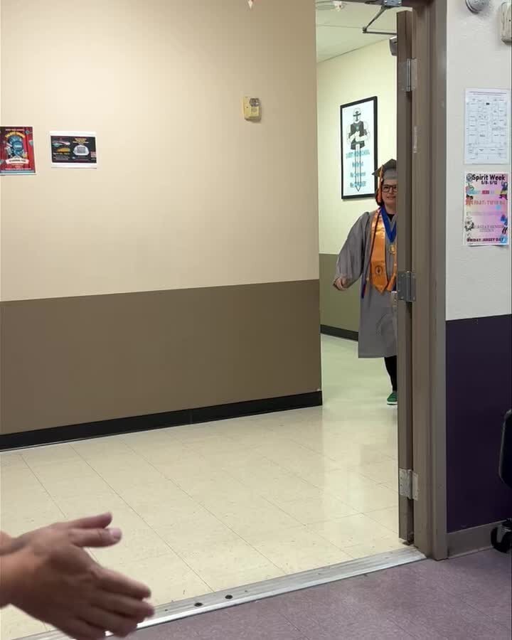 QuestHigh's tweet photo. A ginormous shoutout to our one and only, Ms. Salas! Congratulations as you graduate today with your associates degree in behavioral health. You are a great role model for our students.🎓🥳 #NightSchool #LeonaLeads #QuestHighSchool https://t.co/tjvWoRPA4q https://t.co/edIXUqthbV
