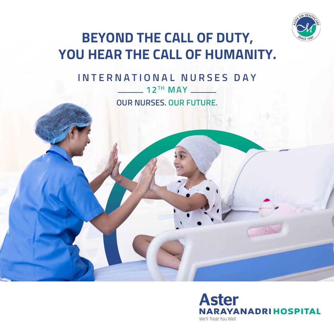 Today is a special day dedicated to the very special people who put the 'care' in 'healthcare'. We thank nurses everywhere for their dedication and compassion. Happy International Nurses Day!
#asternarayanadrihospital #asterhospitals #internationlnursesday #nursesday #nurses