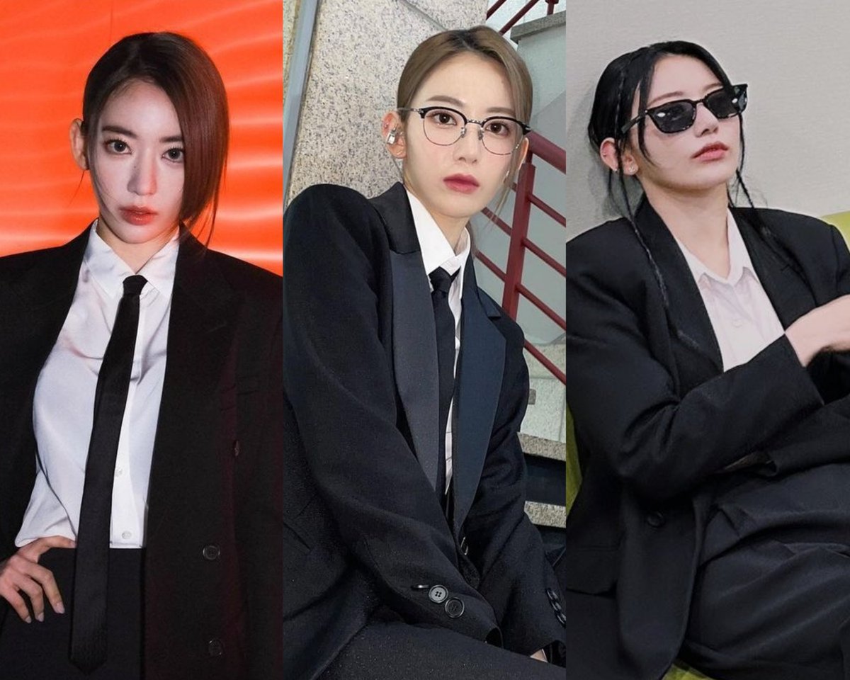 hourkkura's tweet photo. LE SSERAFIM SAKURA in BLACK SUITS 😎🖤 https://t.co/zELFBrdpwN