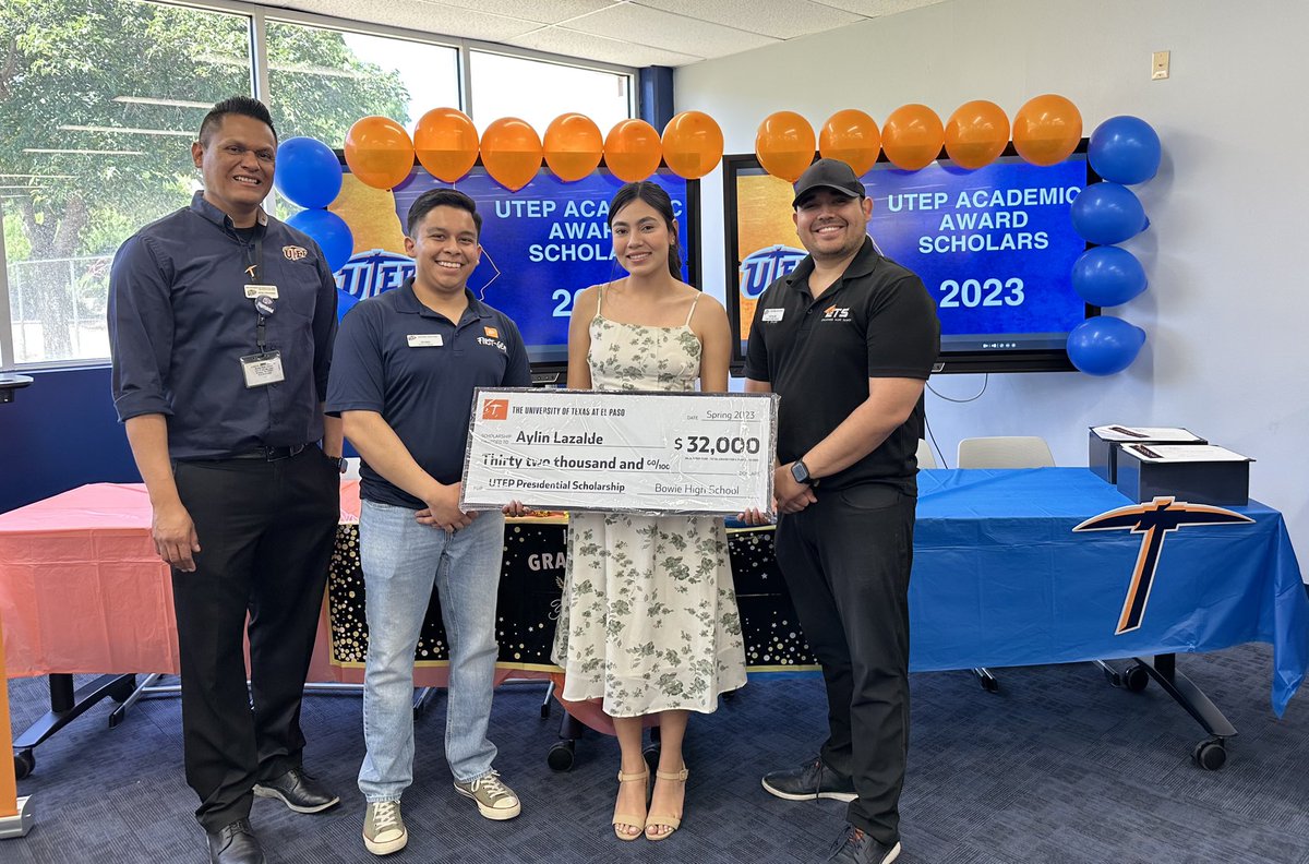 JesseHHdz's tweet photo. Congratulations to our Future Miners on being Academic Scholars Recipients. $196,000 towards their four year post-secondary education at UTEP🐻 🎓⛏️ @ETS_UTEP  @rgandarilla99 @celestecjacquez #ItStartsWithUs https://t.co/Df1kYqlDnz
