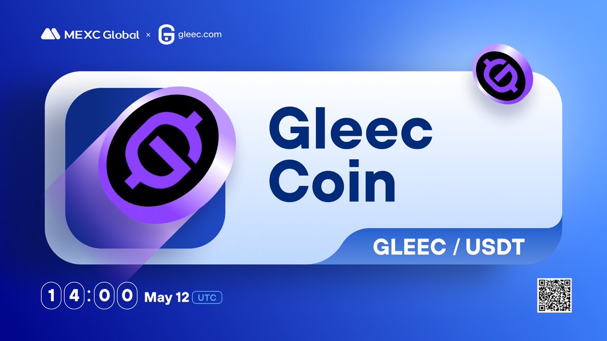 Happy to announce that the <a href="/GleecOfficial/">Gleec</a> Kickstarter has concluded and $GLEEC will list on MEXC!    

🔹Deposit: Opened           
🔹GLEEC/USDT Trading in the Innovation Zone: May 12, 14:00 (UTC)                      

Details: bit.ly/42Lreyb

#GleecCoin #MEXC