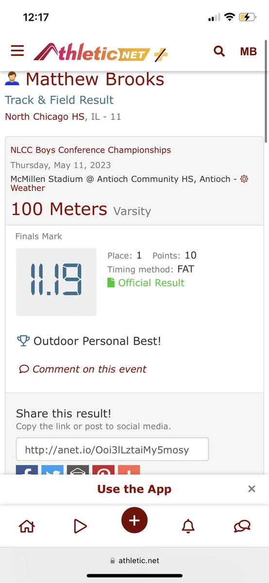 Mbrooks8124's tweet photo. NLCC conference 100m and 200m champ🥇@nccusd https://t.co/8DAtArlsGC