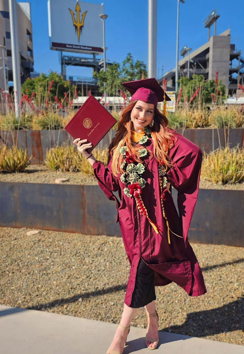 AlexisKlemm's tweet photo. Late night appreciation post for the day that is finally sinking in days later. I officially graduated with my M.S. in criminology and criminal justice. 
Thank you to the family, friends, faculty, and fellow grad students who have supported me these past few years. On to my PhD! https://t.co/huoMIUhfWq
