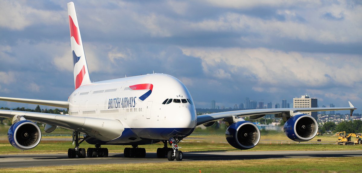 Kent_YVR's tweet photo. Will the real #BA85 please stand up? 😁 #Flashback to the good ‘ole days 😎 @British_Airways #BA5VY @yvrairport. #747 #A380 #777 #yvrspotters #avgeek #Vancouver https://t.co/vjr0m6amPZ