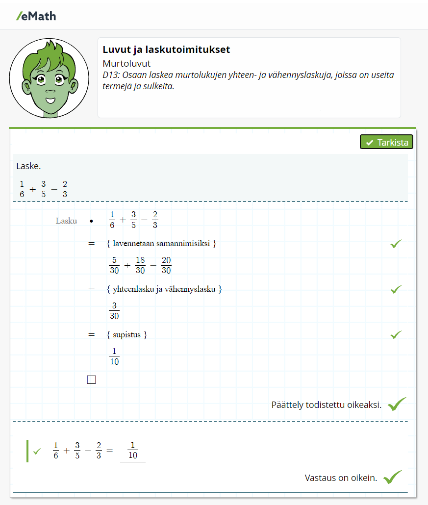 Murtolukujen harjoittelu on helppoa kun apunasi on virtuaalinen tutor Gemma, joka antaa palautetta myös ratkaisusi välivaiheista. 
Klikkaa linkkiä ja harjoittele! gemmatutor.com 

#AI #virtualtutor #math #matematiikka #oppiminen