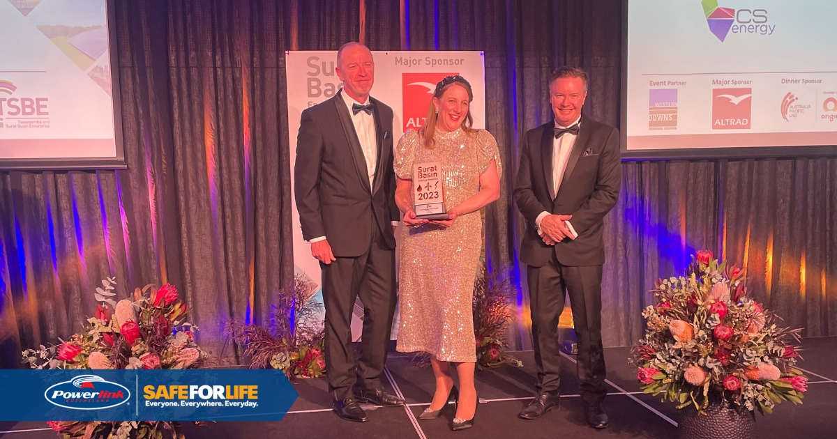 powerlinkqld's tweet photo. We are honoured to have sponsored the @TSBEnterprise 2023 Surat Basin Energy Awards, Co-existence Award, and proud to see it awarded to a fellow Government Owned Corporation @CSEnergyQld. 

#Queensland #energy https://t.co/1vm9vfRBhj