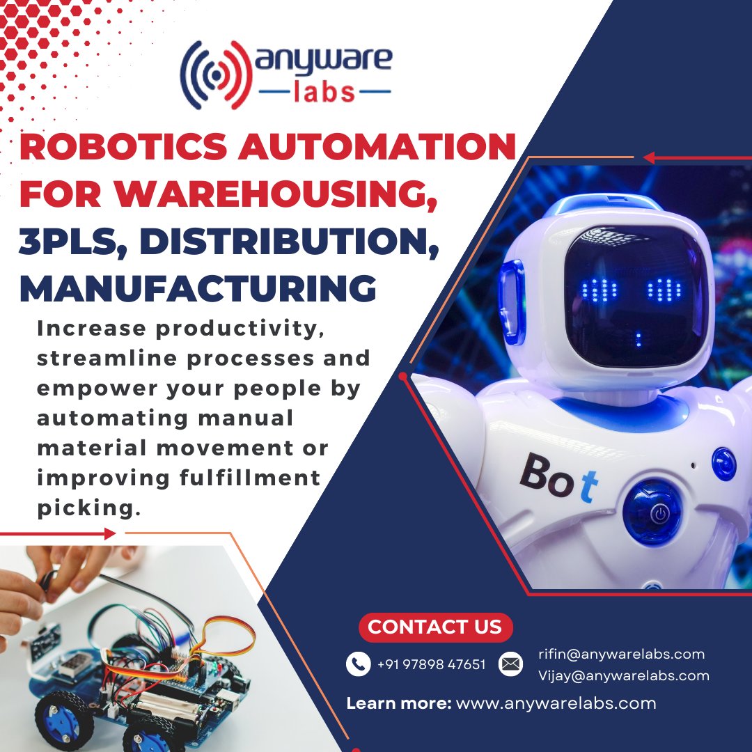 anywarelabsch's tweet photo. Robotics Automation for Warehousing, 3PLs, Distribution, Manufacturing
Learn More
Visit: https://t.co/kig4dYyuBU
Call @ 09789847651
Mail to rifin@anywarelabs.com
vijay@anywarelabs.com
#robotics #robot #manufacturing #ai #artificialintelligence #technology #robotic #anyware https://t.co/MxNnUz3dKj