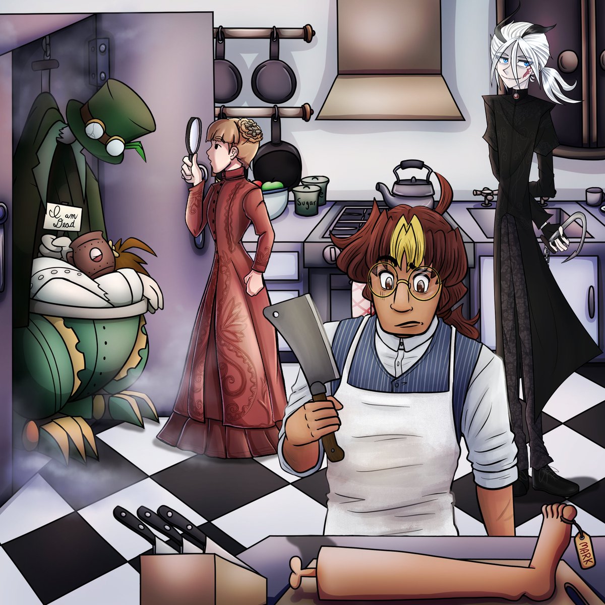 Time to join in the murder mystery! We need some detectives to follow the clues and find the murderers. There is a hidden easter egg character, can you find them?

Check out the rest of the collab in the comments~!