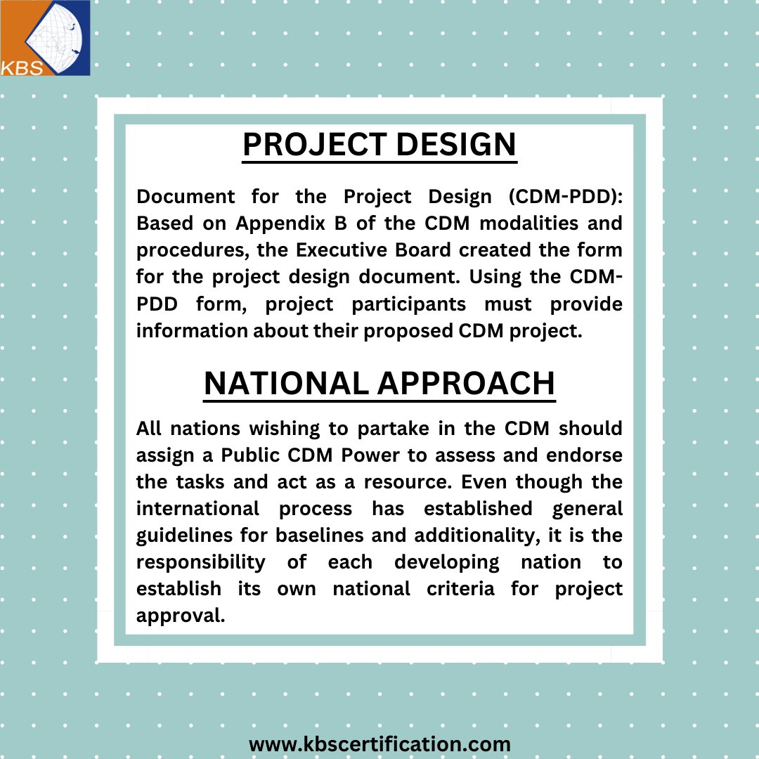 kbs_pvt_ltd's tweet image. Let's talk about Clean Development Mechanism Project Cycle...

#cdm #projectcycle #cleandevelopmentmechanism #sustainability #sustainable #cdmproject #kbs #kbsgroup