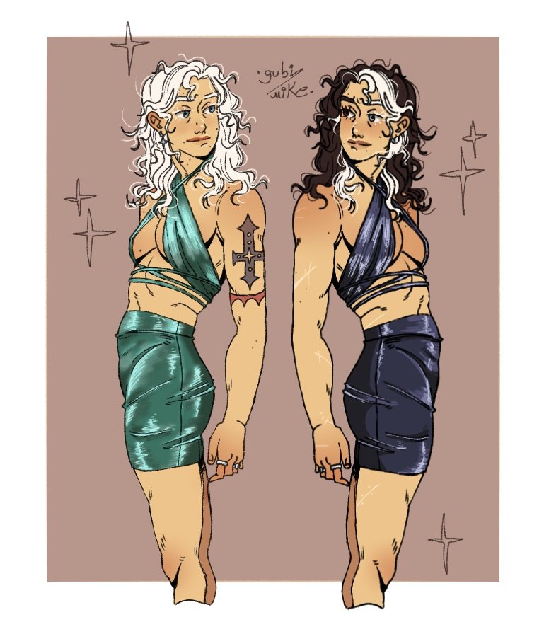 EU FIZ! TOME! fiz nas gêmeas, não sei desenhar bem o tecido mas fiz meu melhor👍🌟
<a href="/greeONIX/">Green - VGEN 🍃</a> oq achou?