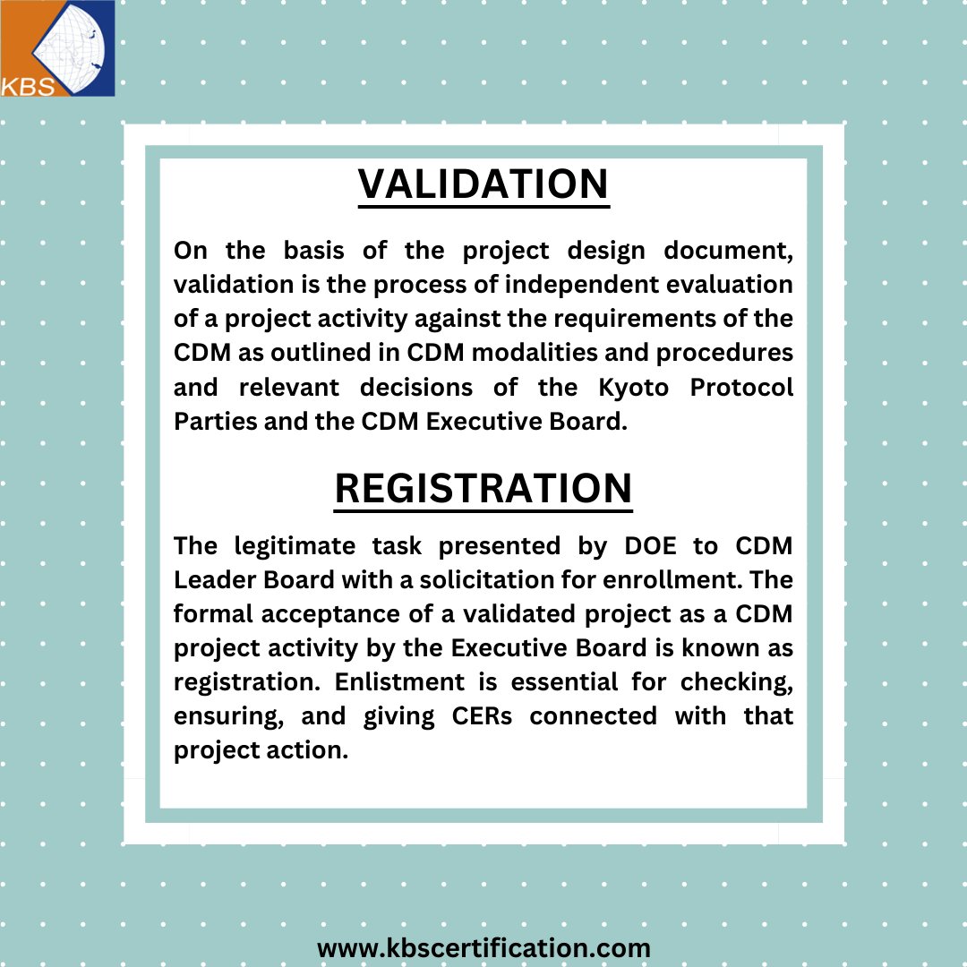 kbs_pvt_ltd's tweet image. Let's talk about Clean Development Mechanism Project Cycle...

#cdm #projectcycle #cleandevelopmentmechanism #sustainability #sustainable #cdmproject #kbs #kbsgroup