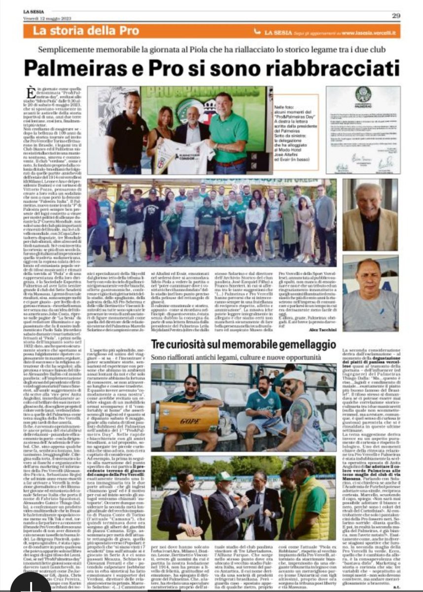 alextacchini's tweet photo. Oggi su "La Sesia", la consueta pagina di storia dedicata al club bianco parla di quella scritta appena qualche giorno fa. (continua) #ProVercelli #fcprovercelli #usprovercelli #palmeiras #palmeirasminhavida #palmeirascampeao #Altafini #Evair #marcelosolarino https://t.co/Ho86wd1MVw