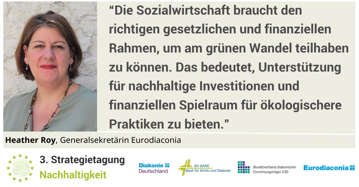 Gefragt sind Gestaltungsspielräume! Heather Roy, Generalsekretärin von <a href="/Eurodiaconia/">Eurodiaconia</a>, bei unserer gemeinsamen Strategietagung Nachhaltigkeit mit der <a href="/diakonie/">Diakonie Deutschland</a>, der KD-Bank und Eurodiaconia. #stnachhaltigkeit