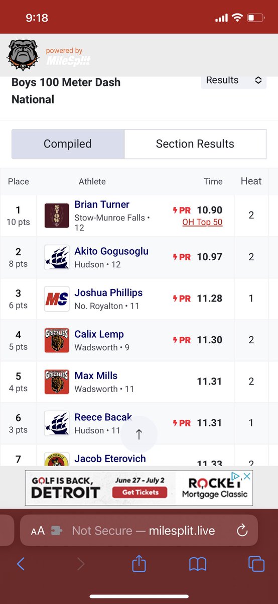 He had to do it twice, but Brian Turner with the 100m victory tonight. First time breaking the 11 second barrier! #SpeedKills #StrongerTogether