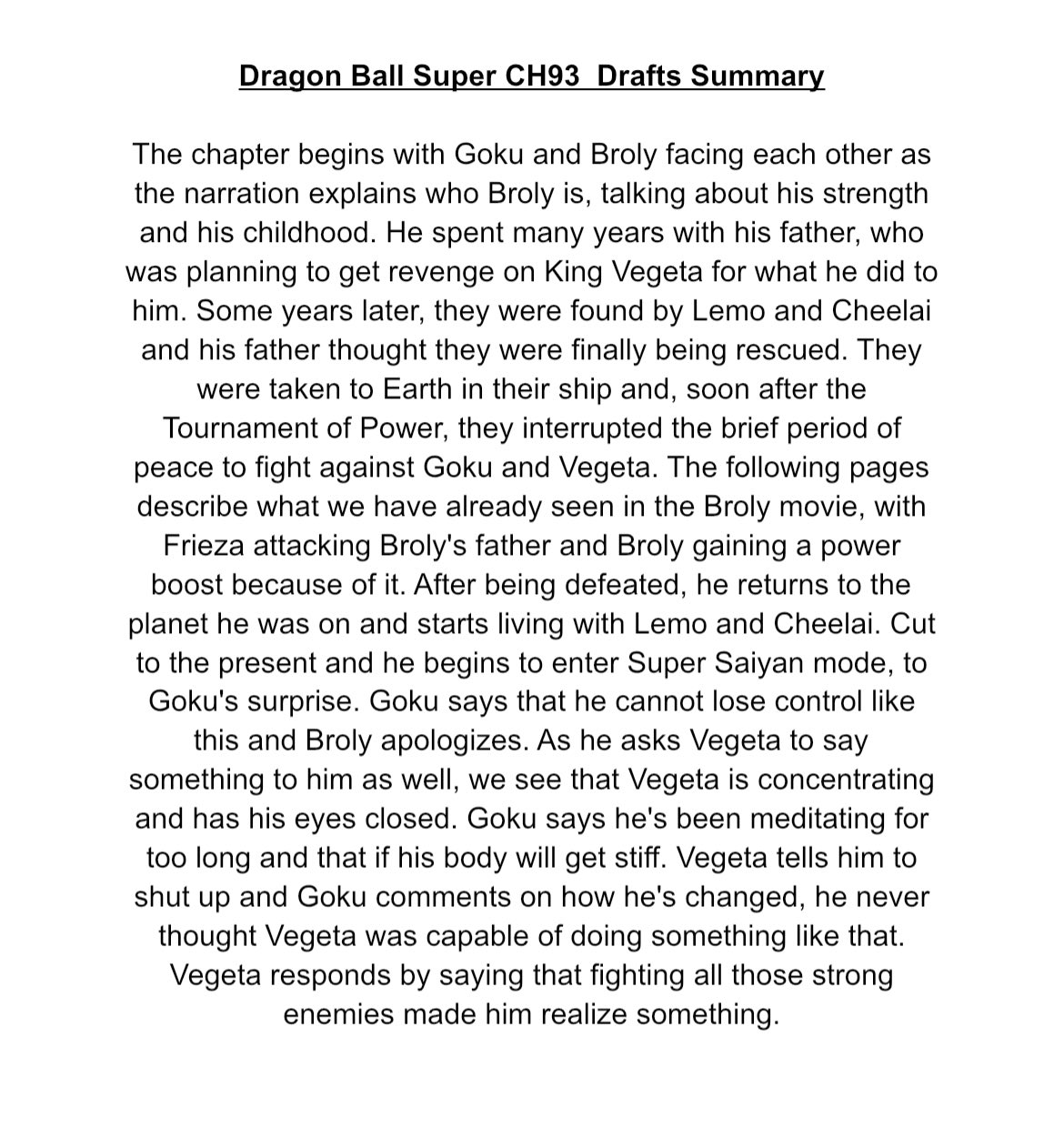 Hype on X: Dragon Ball Super Chapter 93 First Draft. More drafts release  May 12th, 10AM JST  / X