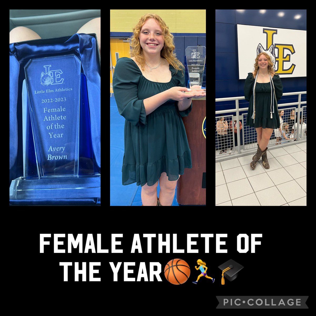 So honored to receive the Little Elm High School Female Athlete Of The Year award for the 2022-2023 school year. <a href="/LELADYLOBOHOOPS/">LE LADY LOBO HOOPS🏀</a> <a href="/LEISDAthletics/">LEISD Athletics</a> <a href="/LE_Track/">LE Track & Field</a>