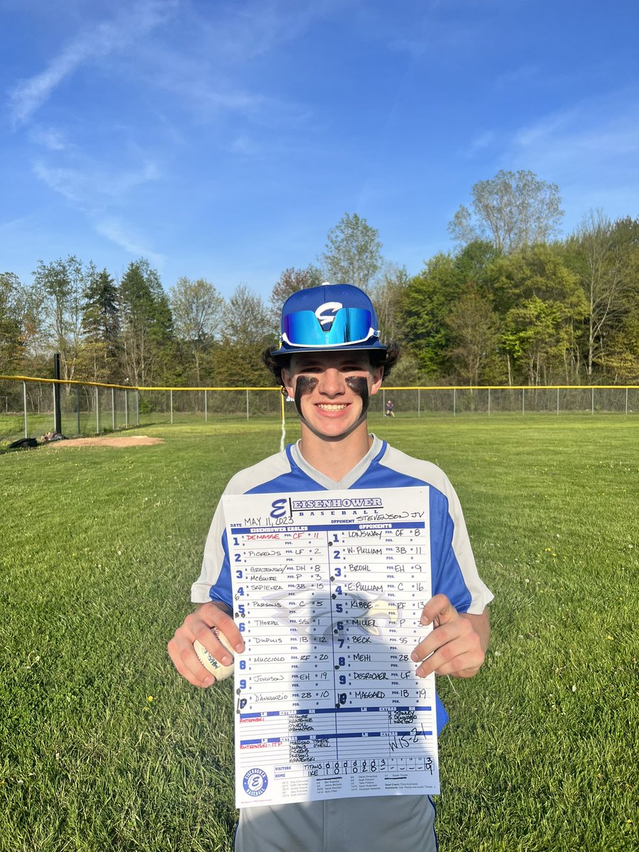 <a href="/jimmymcguire3_/">Jimmy McGuire</a> is the JV POTG for tonight’s 9-3 victory over Stevenson. Jimmy was on the bump for 6 2/3 innings. Before leaving the game, Jimmy had a no-hitter going! Jimmy’s stats for the game were 6.2I, 0H, 3R, 5W, and 3K’s! Congratulations Jimmy Mac!!!! #3Teams1Goal1FAMILY