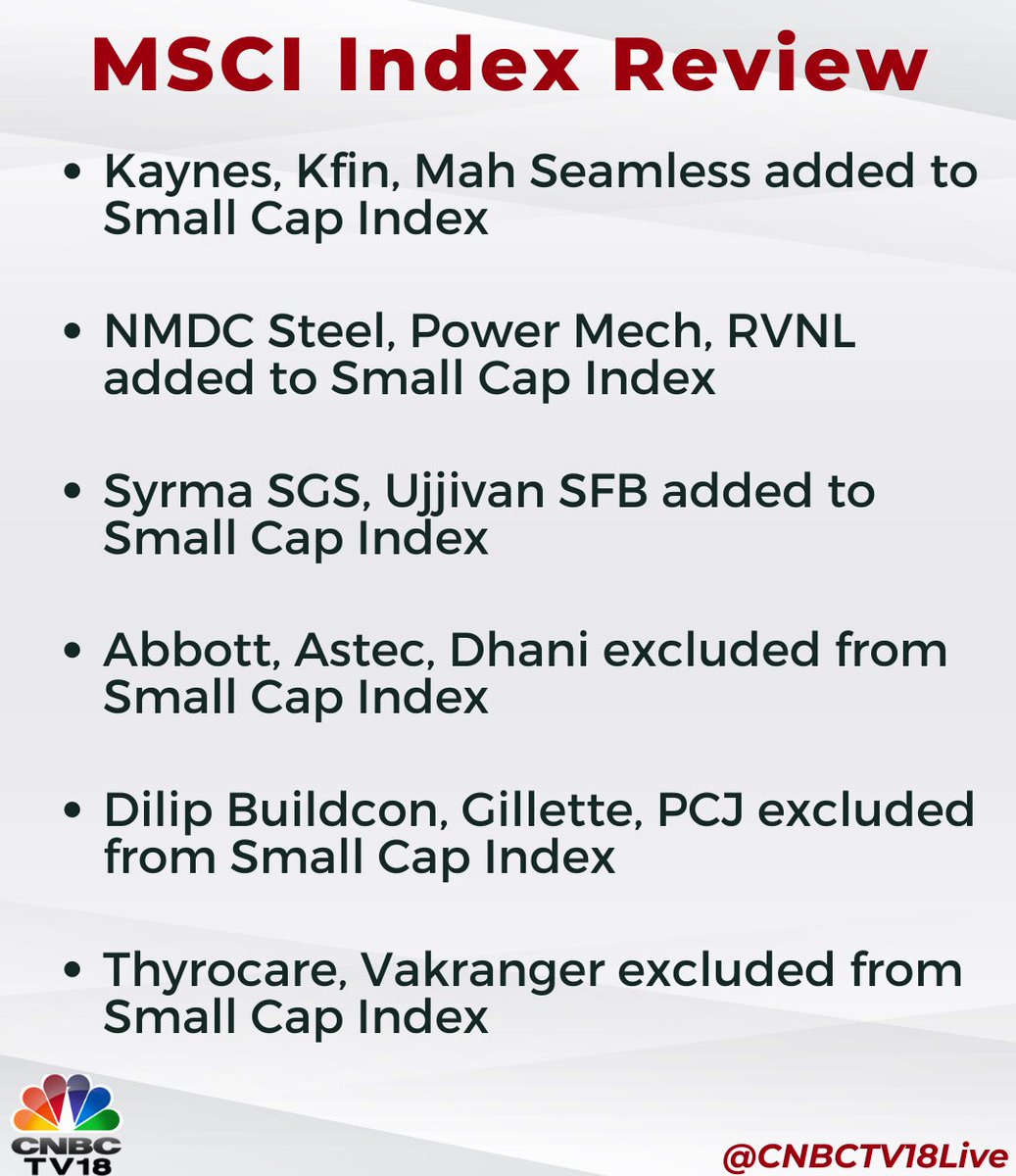 CNBC TV18 On Twitter MSCI Index Review Kaynes Kfin Mah Seamless cnbc-tv18-on-twitter-msci-index-review-kaynes-kfin-mah-seamless
