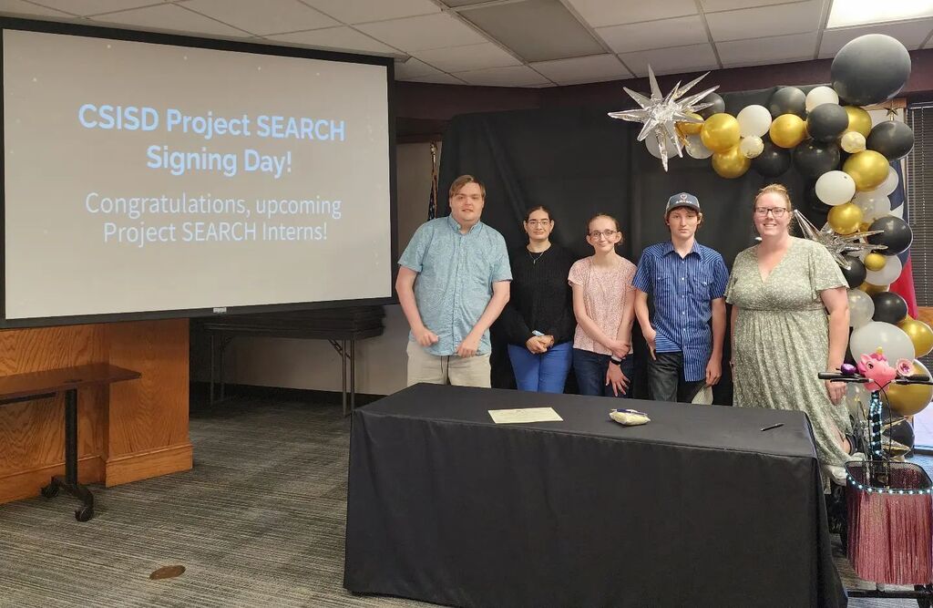 CSISDprojSEARCH's tweet image. It&apos;s Signing Day!!!
Congratulations to our 2023-2024 cohort of Project SEARCH interns! We are so, so excited to go on this journey with you! Your future is so bright! 😎