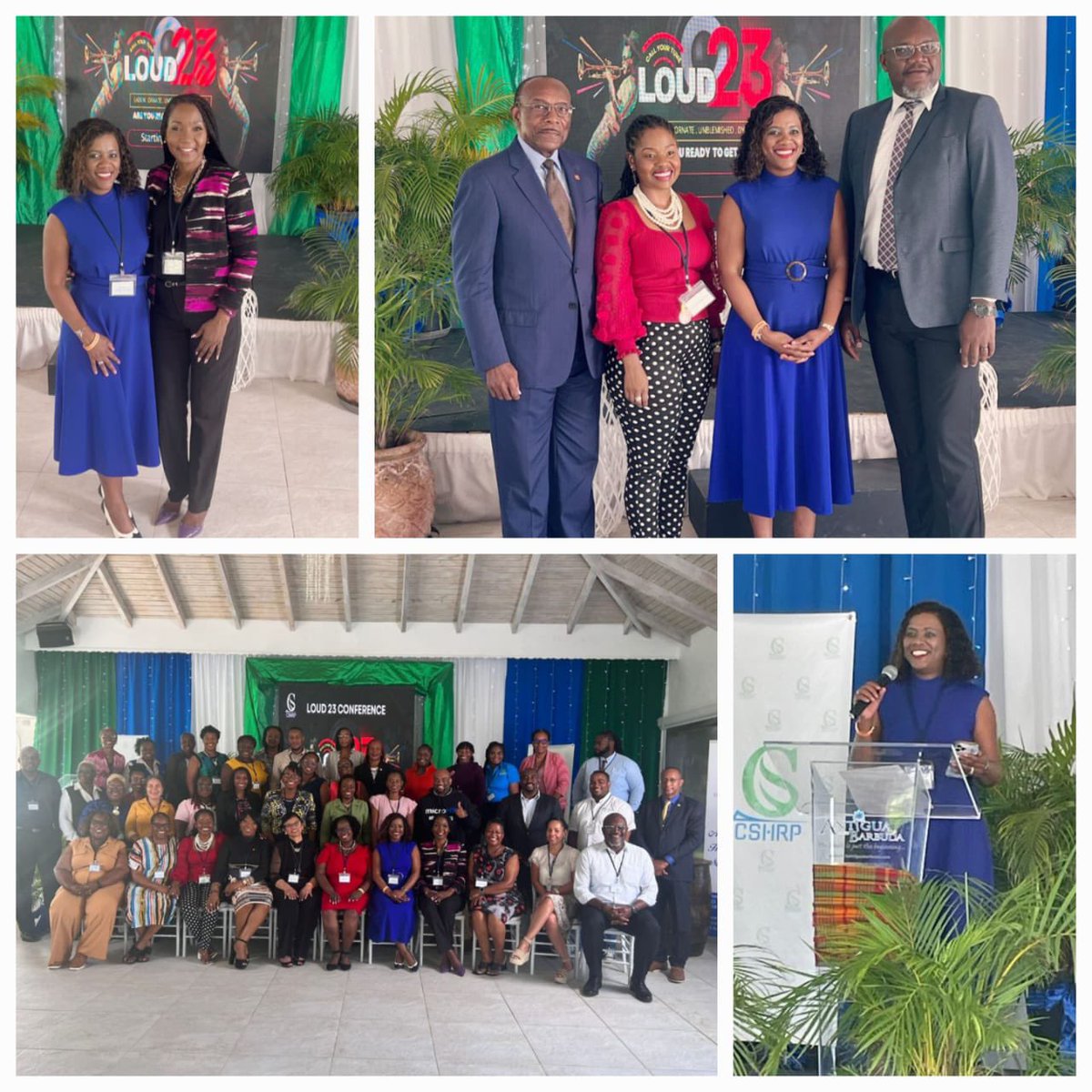 HRMATT1's tweet image. Yesterday was Day 1 of CSHRP&apos;s LOUD23 Conference in Antigua and Barbuda.

Here are some pics, including one of HRMATT President Cavelle Joseph St Omer delivering her welcome address.

#LOUD23
#CSHRP
#HRMATT