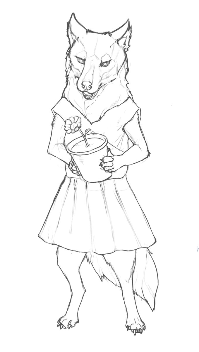 AbsurdEternal's tweet photo. Sketch of my cute magical girl fox named Katsumi https://t.co/dxQrdR6rUn