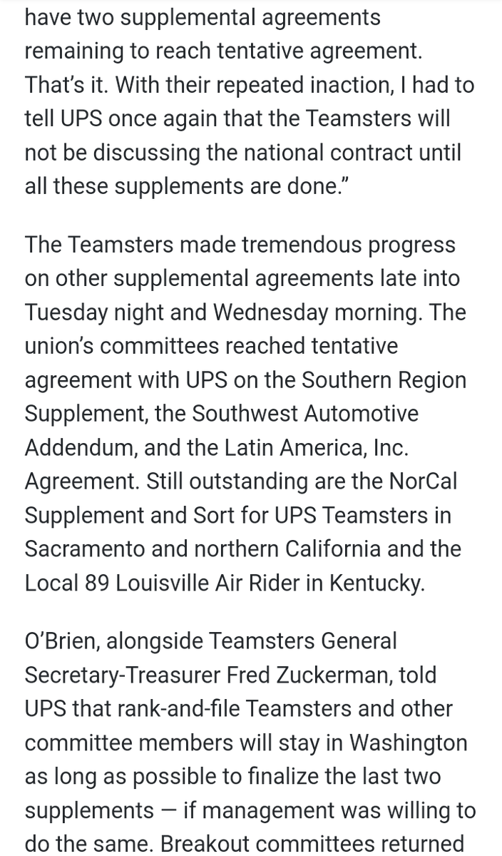 BrJoeBalkis's tweet photo. 5/3/23 ups supplements update
#2023TeamstersupsContractCampaign #Teamsters #ups
The fact of the matter is despite the #MarblePalace's deadline dates of 4/17 & 5/1, they have 2 supplement remaining to reach #TentativeAgreements.
#DEFUNDfacebook
#DEFUNDtwitter
#DEFUNDgoogle https://t.co/BEsLh4Yc53