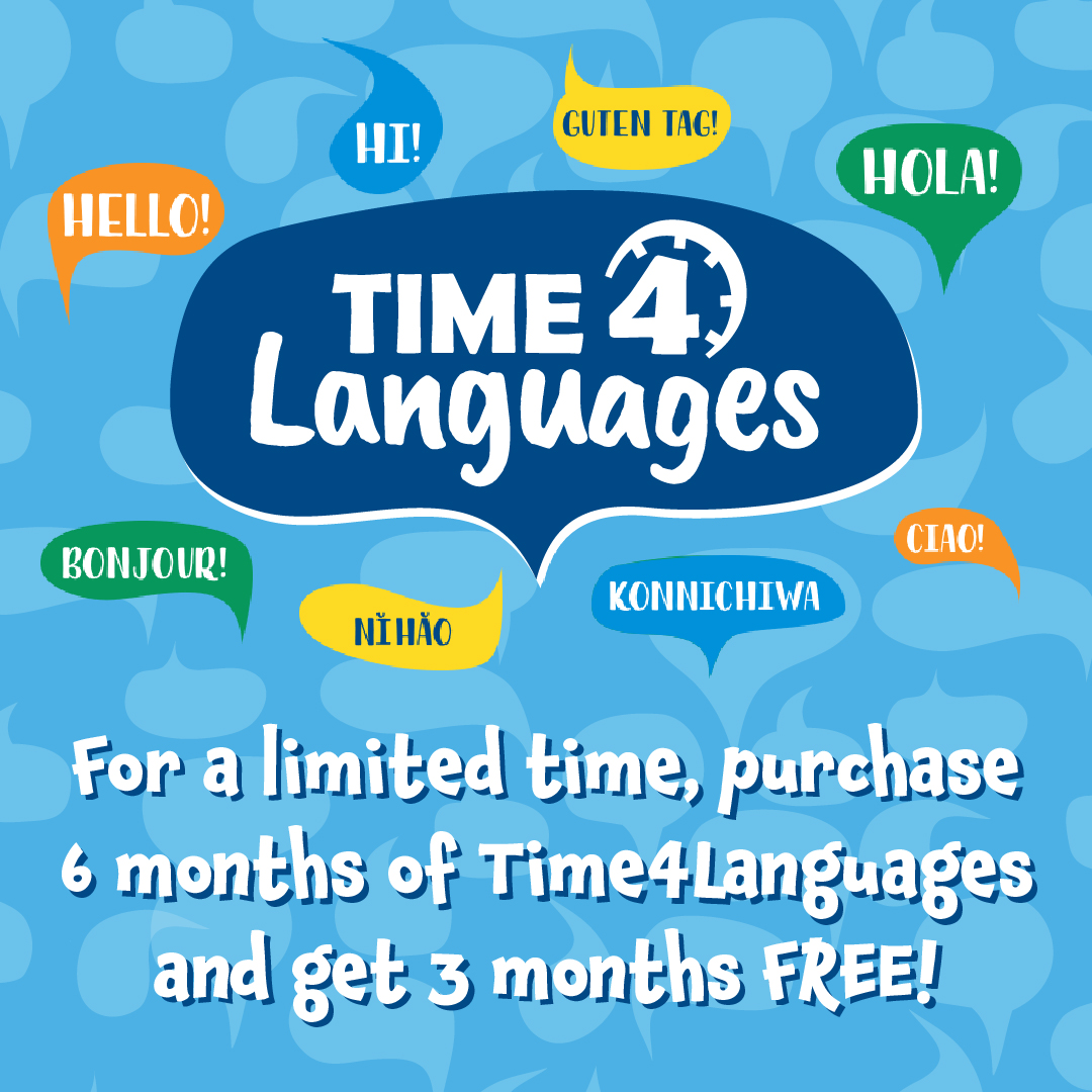 Time4Learning's tweet image. Now's the perfect time to get a jumpstart on learning a new language this summer! Choose from 10 foreign languages - buy 6 months and receive three BONUS MONTHS free! #ForeignLanguage #SummerLearning time4learning.com/member-notices…
