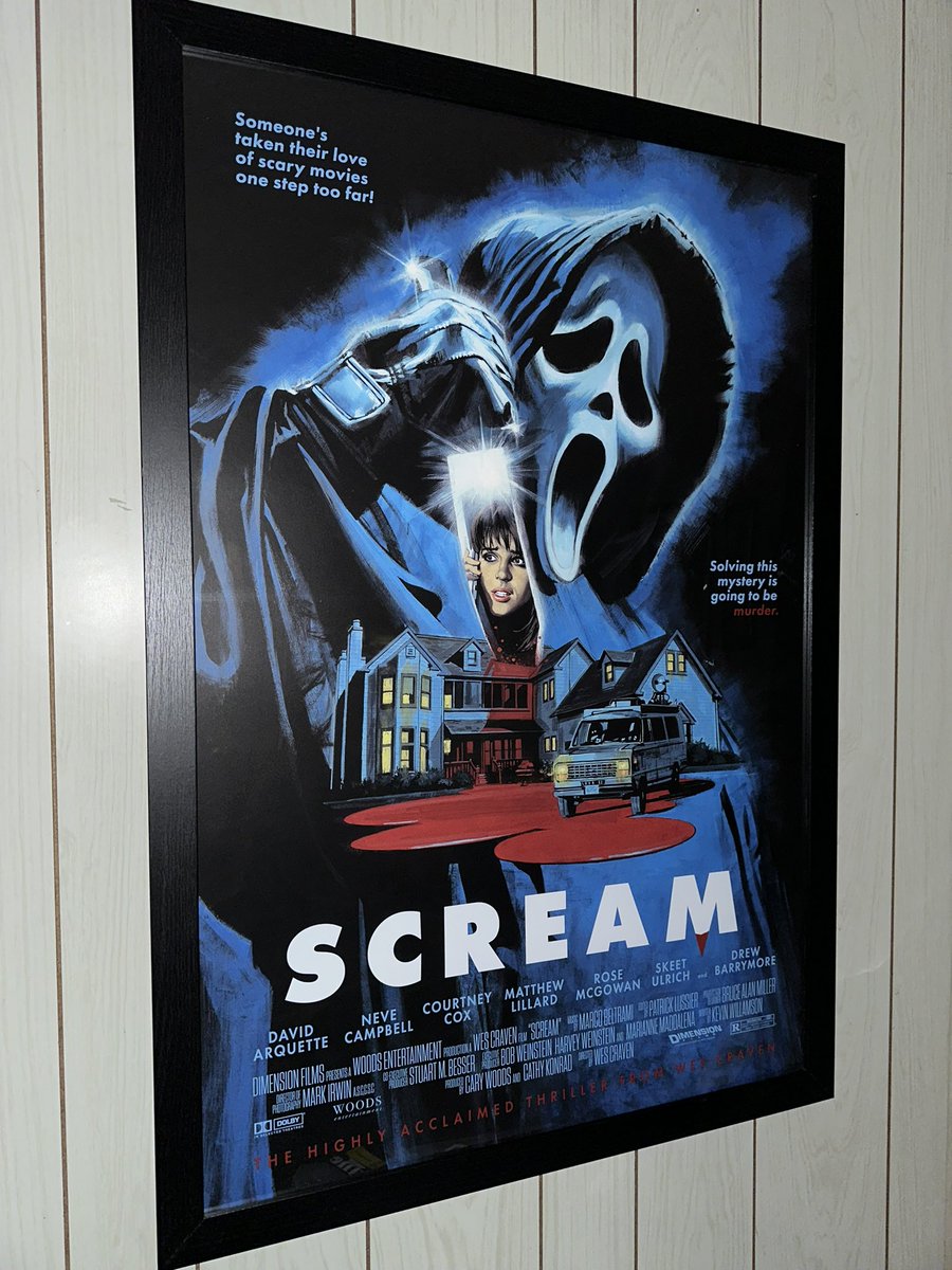 Filmgeeek99's tweet image. SCREAM by Paul Mann. This screen print came from his show in Austin, TX that was held 2 weeks ago. 24x36, Regular edition, run of 150. #PaulMann #Scream #WesCraven #Screenprint #Poster