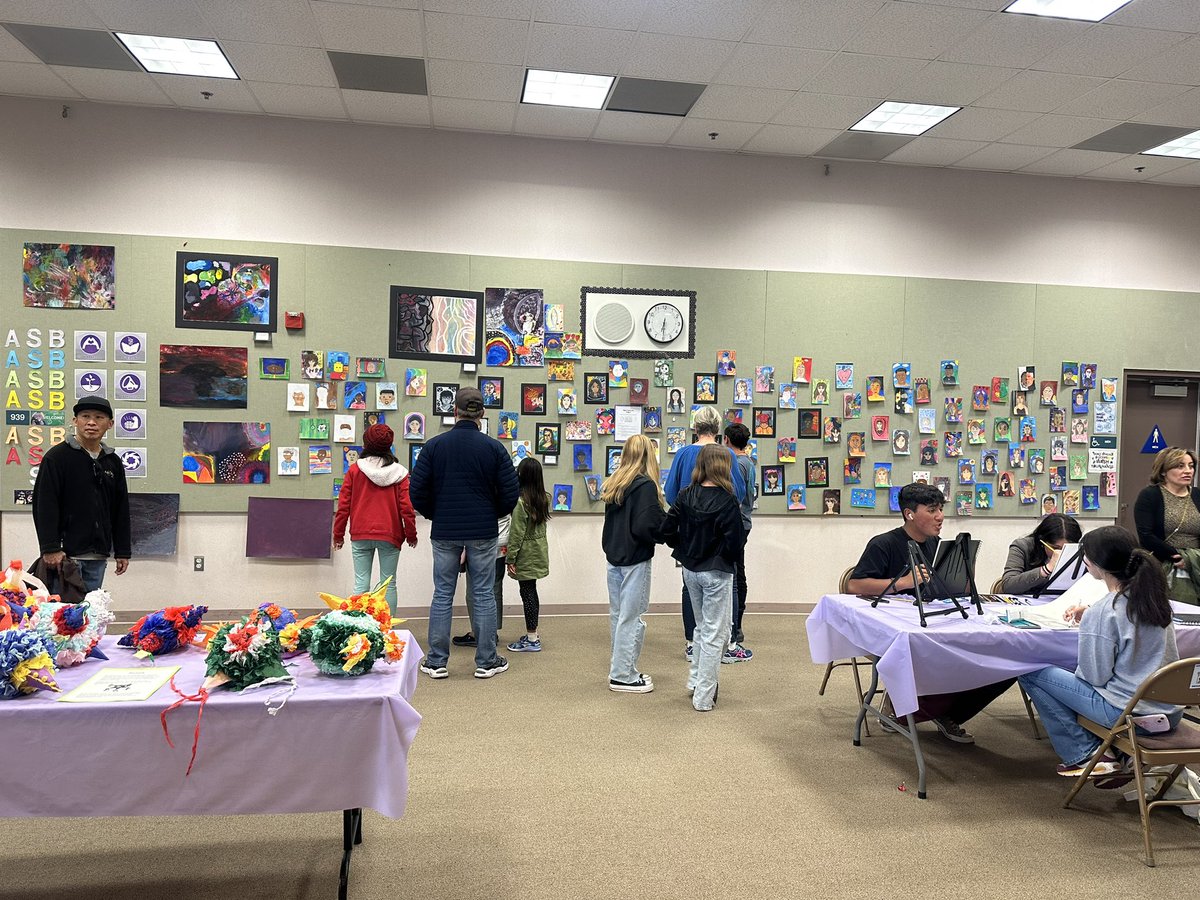 Having so much fun at ELM’s art show. Our students showcasing their great work!  So proud to be a Triton!