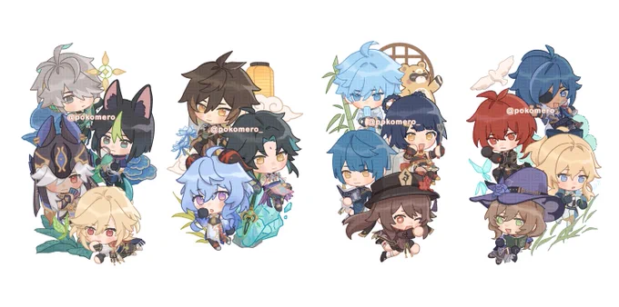 recent genshin skrunklies!! mondstadt/liyue/sumeru